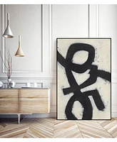 Giant Art 40" x 30" Symbiotic Iii Art Block Framed Canvas