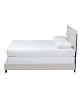 Ansa Fabric Headboard Platform Queen Bed
