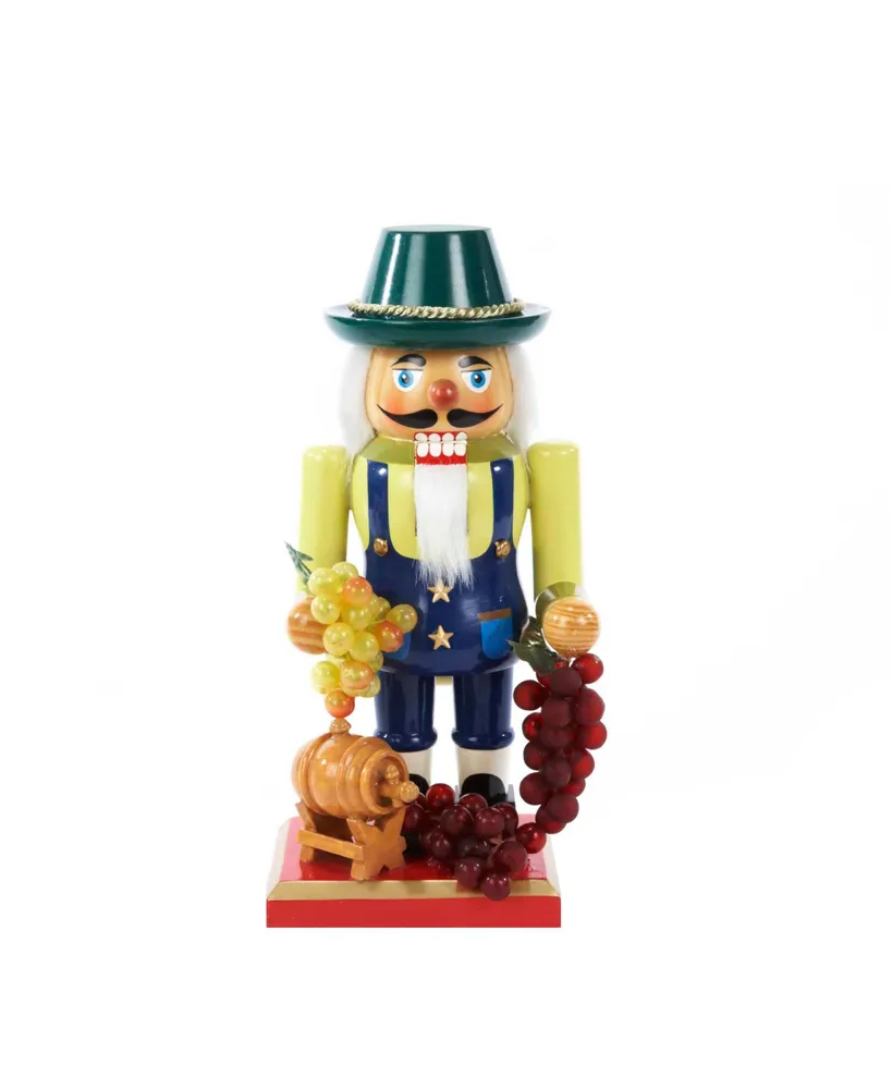 Kurt Adler 10.25-Inch Wooden Winemaker Nutcracker