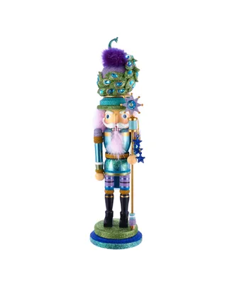 Kurt Adler 17.5-Inch Hollywood Peacock Hat Nutcracker