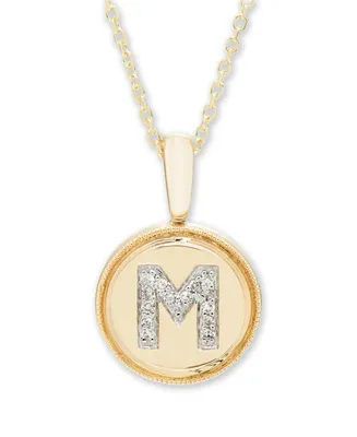 Diamond Initial Pendant in 14k Yellow Gold