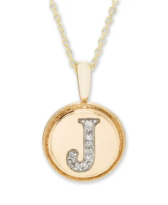 Diamond Initial Pendant in 14k Yellow Gold