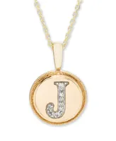 Diamond Initial Pendant in 14k Yellow Gold