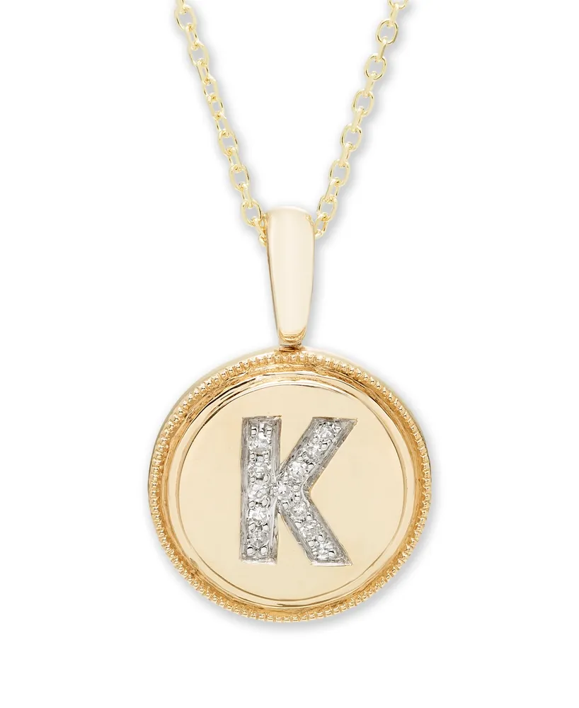 14K Gold Fancy Initial Diamond Necklace – David's House of Diamonds