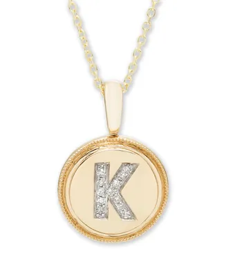 Diamond Initial Pendant in 14k Yellow Gold