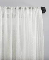 No. 918 Tamaryn Embroidered Trellis Sheer Rod Pocket Curtain Panel