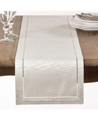 Saro Lifestyle Table Runner with Hemstitched Design