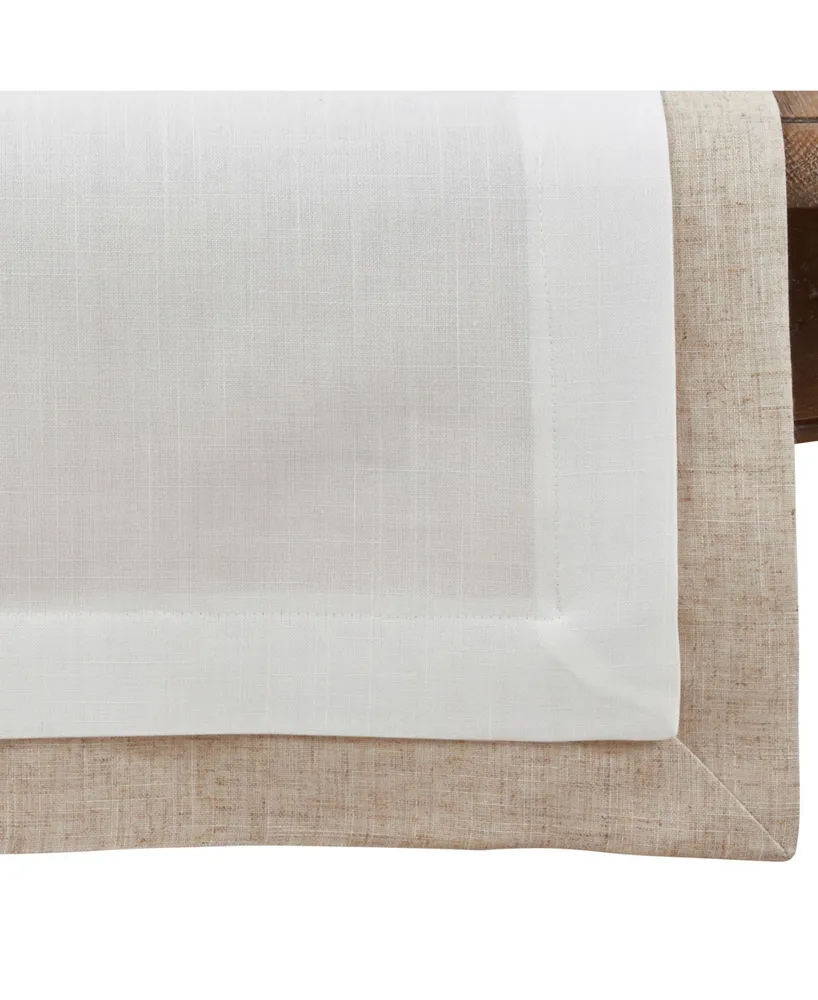 Saro Lifestyle Double Layer Table Runner with Thick Border Design