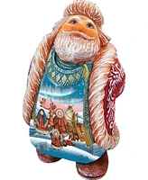 G.DeBrekht North Pole Looking Up Santa Figurine