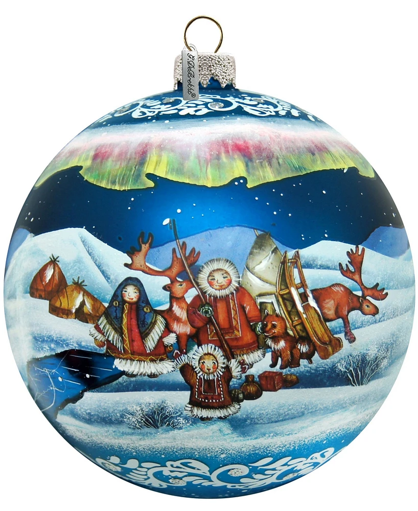 G.DeBrekht Northern Light Glass Ball Ornament