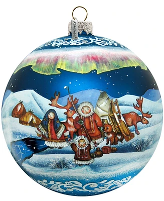 G.DeBrekht Northern Light Glass Ball Ornament