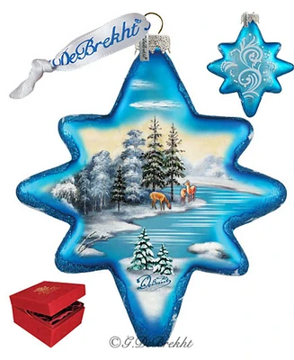 G.DeBrekht Peaceful Kingdom North Star Limited Edition Glass Ornament