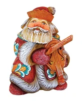 G.DeBrekht Mini Violin Santa Figurine