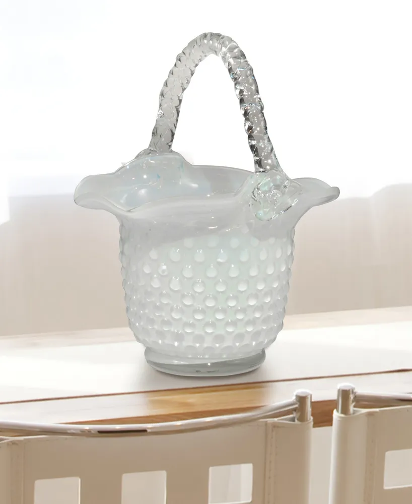 Dale Tiffany White Basket Sculpture