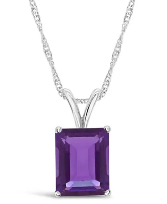Blue Topaz (3 ct. t.w.) Pendant Necklace Sterling Silver. Also Available Amethyst and Citrine