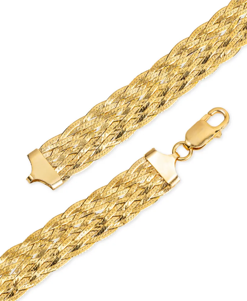 Giani Bernini Braided Link Bracelet in 18k Gold-Plated Sterling Silver, Created for Macy's