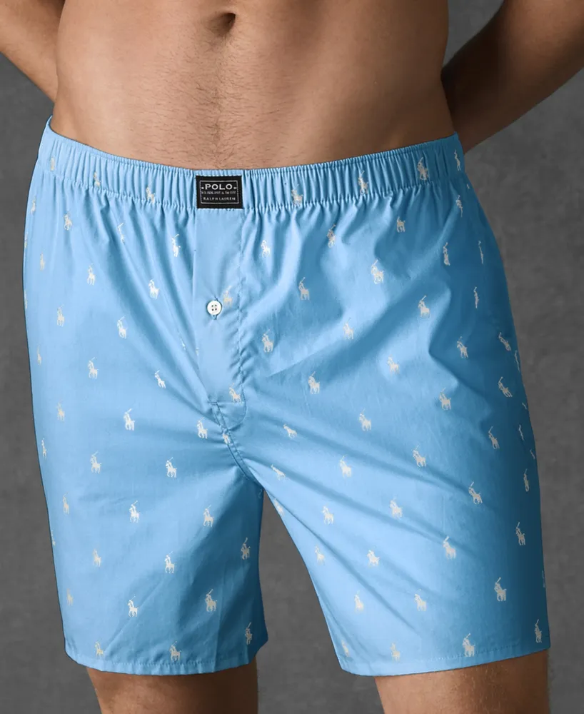 Polo Ralph Lauren Men's Underwear, Allover Pony Woven Boxers | Hawthorn Mall