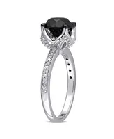 Black and White Diamond (2 ct. t.w.) Engagement Ring 14k Gold