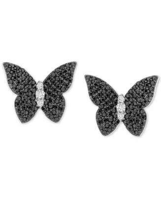 Diamond Butterfly Stud Earrings (1/2 ct. t.w.) in Sterling Silver