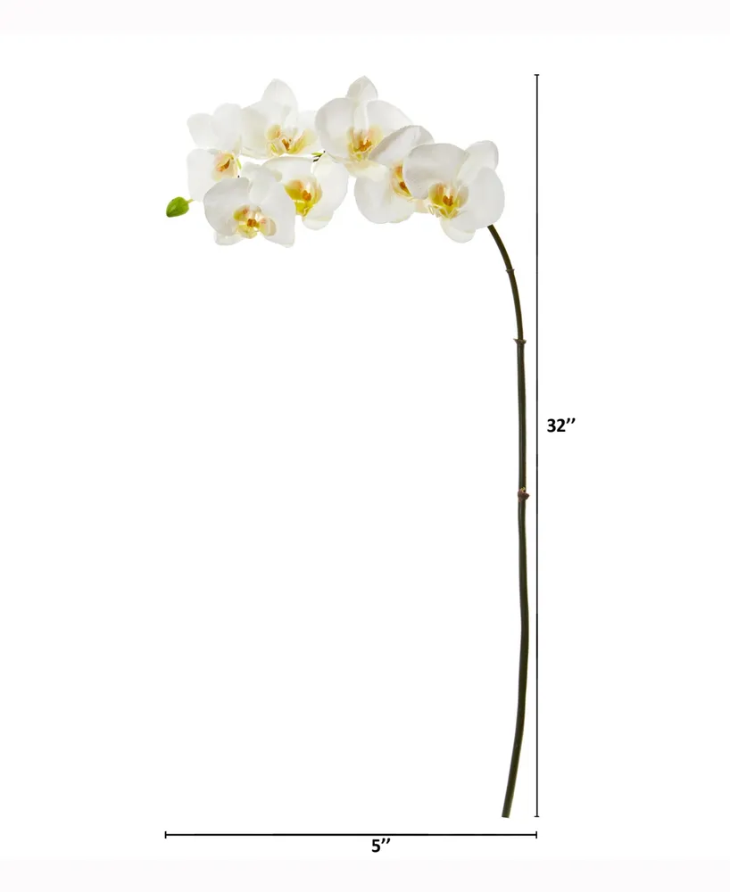 Nearly Natural 32in. Phalaenopsis Orchid Artificial Flower Set of 6