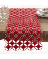 Saro Lifestyle Buche De Noel Collection Holiday Design Table Runner, 16" x 68"