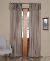 Exclusive Fabrics Furnishings Tie Top Cotton Curtain Panels