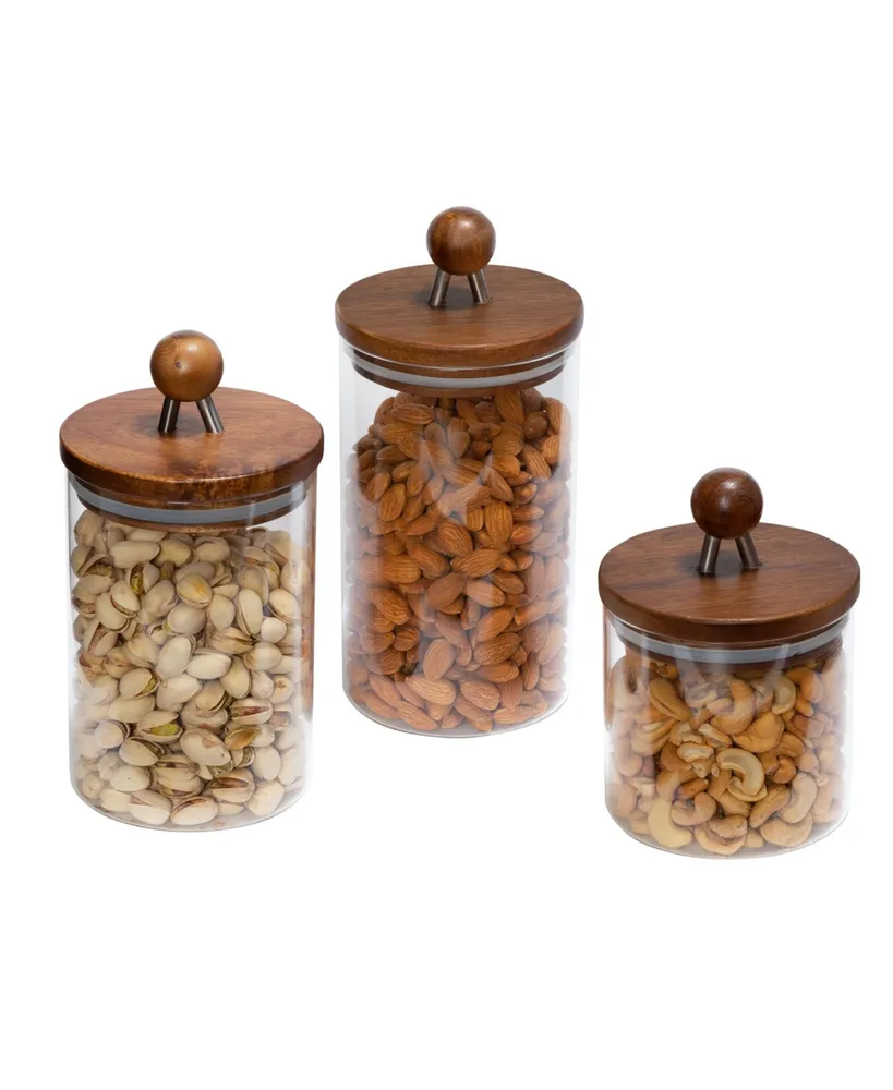 Oggi Canisters & Spice Jars, Glass 8 Piece Set - Macy's