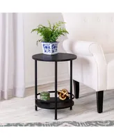 Honey Can Do 2-Tier Round Side Table