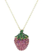 Ruby (1-7/8 ct. t.w.), Tsavorite (5/8 ct. t.w.) Pink Sapphire (1/3ct t.w.) Pendant 14K Gold