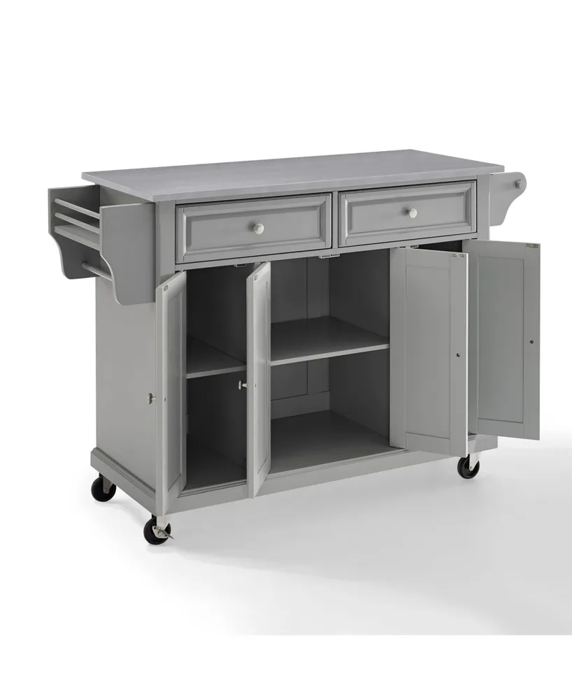 Crosley Stainless Steel Top Kitchen Cart, Island