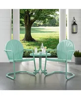 Crosley Griffith 3 Piece Metal Outdoor Conversation Seating Set