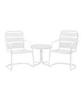 Crosley Brighton 3 Piece Metal Conversation Seating Set