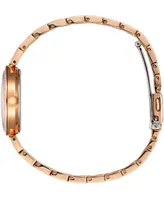 Citizen Eco-Drive Women's Silhouette Pink Gold-Tone Stainless Steel & Crystal Bracelet Watch 28mm