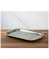 Classic Touch 21.5" Stainless Steel Rectangular Tray