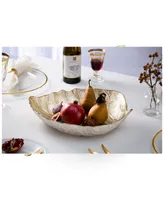 Classic Touch gold tone Leaf Shaped Dish