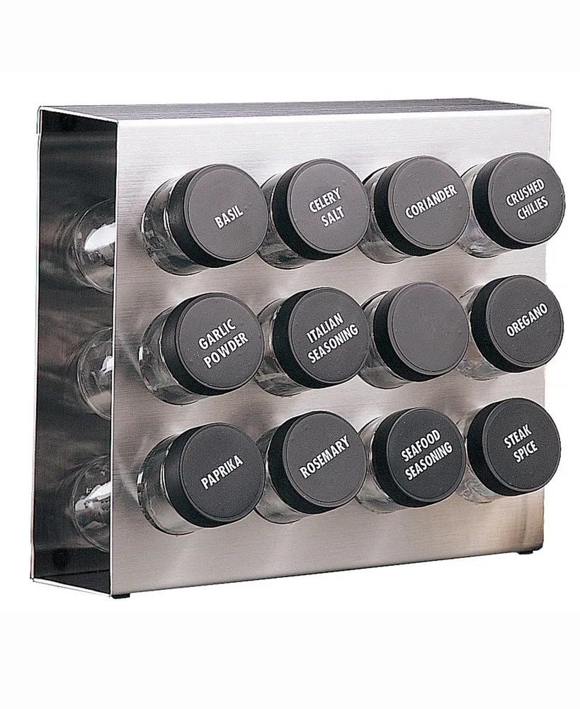 Prodyne Stainless Steel 12 Bottle Spice Rack