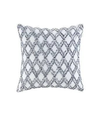 Ink+Ivy Riko Embroidered Cotton Decorative Pillow, 20" x 20"