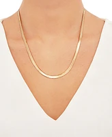 Herringbone Link 20" Chain Necklace (4.5mm) in 18k Gold-Plated Sterling Silver