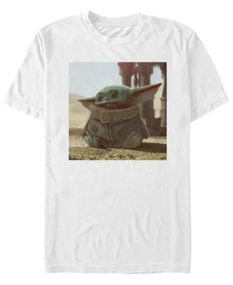 Fifth Sun Men's Star Wars The Mandalorian Child Photograph Short Sleeve T-shirt