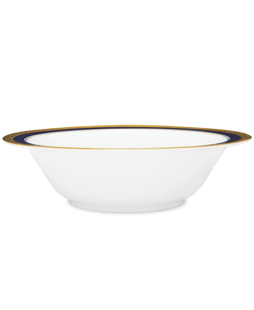 Noritake Odessa Cobalt Gold Round Vegetable Bowl, 32 Oz.