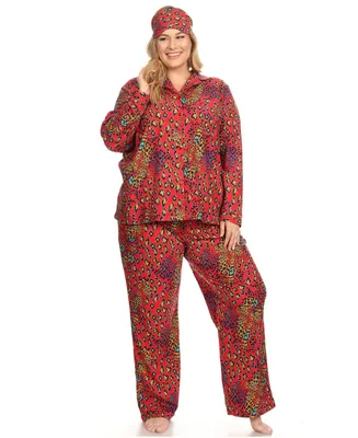 White Mark Plus 3-Piece Pajama Set