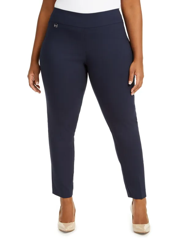 Alfani Plus Tummy-Control Pull-On Skinny Pants, Created for Macy's