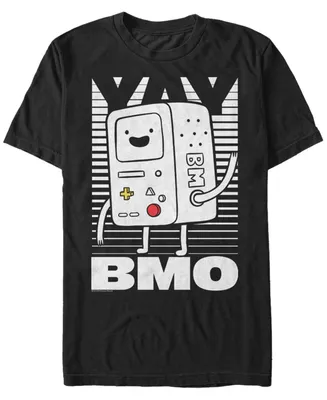 Fifth Sun Men's Adventure Time Bmo Wave Yay Halftone Fade Short Sleeve T- shirt