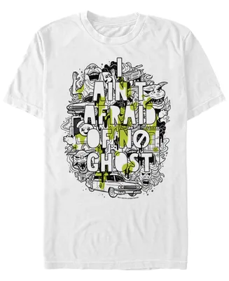Fifth Sun Men's Ain'T Afraid Collage Slim Drip Poster Short Sleeve T- shirt