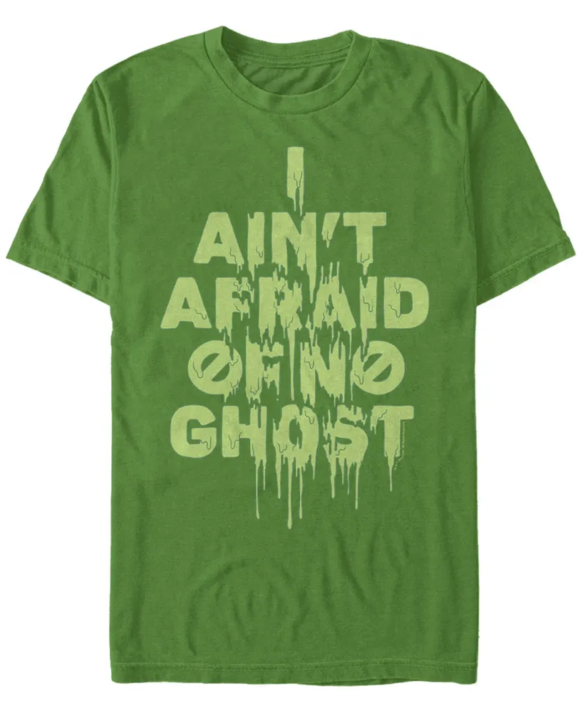 Fifth Sun Men's Ain'T Afraid of No Ghost Slime Text Short Sleeve T- shirt