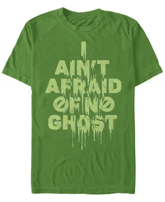Fifth Sun Men's Ain'T Afraid of No Ghost Slime Text Short Sleeve T- shirt