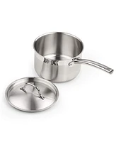 Cook N Home 8-Piece Professional Stainless Steel Kitchen Cookware Sets, Silver