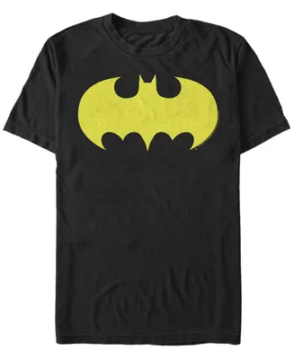Fifth Sun Dc Men's Batman Classic Yellow Bat Logo Short Sleeve T-Shirt