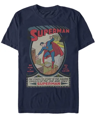 Fifth Sun Dc Men's Superman The Complete Story Comic Cover Short Sleeve T-Shirt