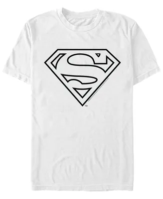 Fifth Sun Dc Men's Superman Simple Line Art Logo Short Sleeve T-Shirt